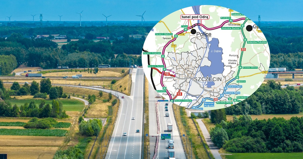 Mapa Zachodniej Obwodnicy Szczecina