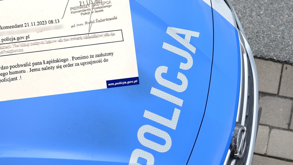 Policja (zdjęcie ilustracyjne)/list do Komendanta Powiatowego Policji w Iławie