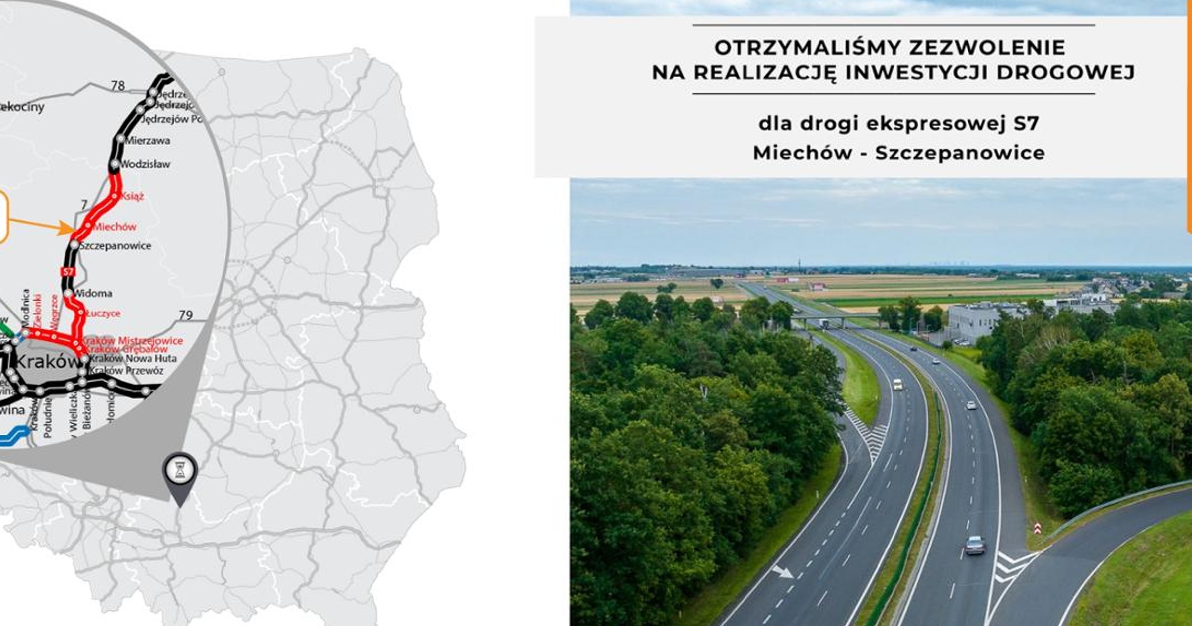 Wojewoda Małopolski wydał ZRID dla ostatniego odcinka S7 na północ od Krakowa