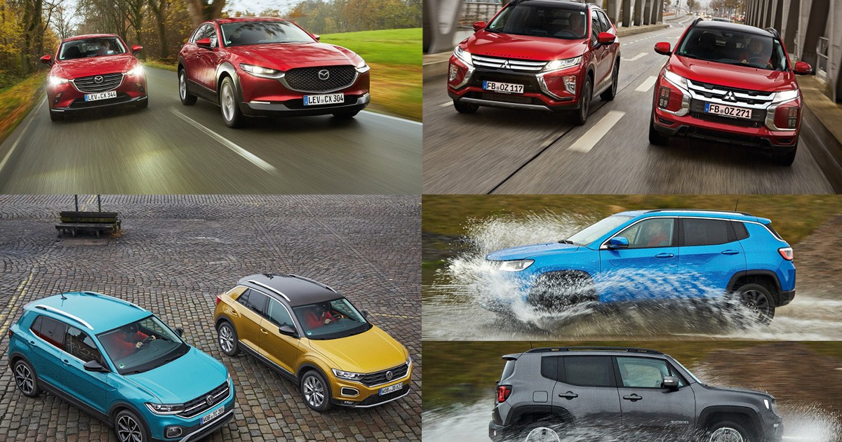 Porównanie par SUV-ów: Mazda, Mitsubishi, Jeep, Volkswagen