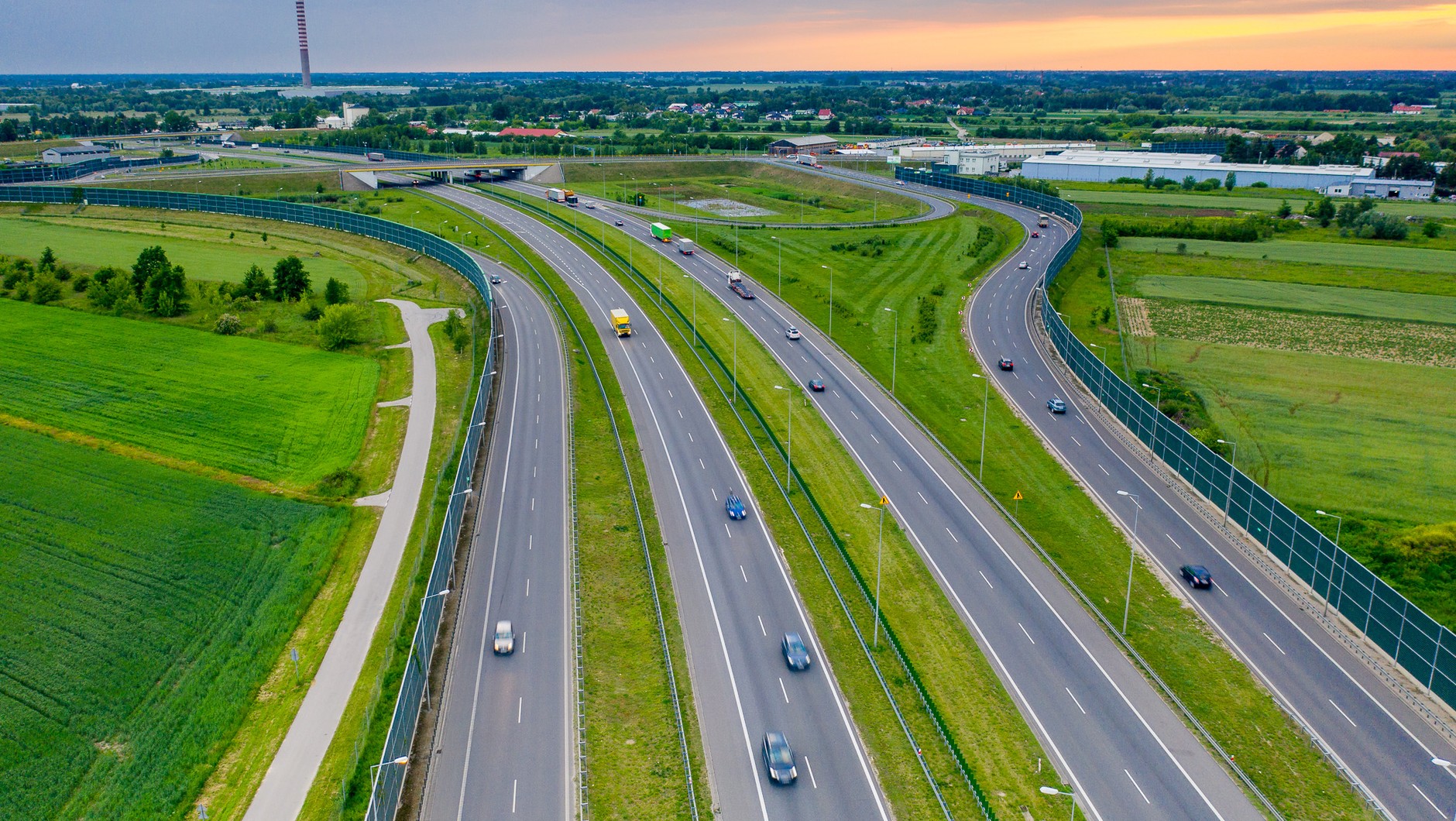 Autostrada A2 w okolicy węzła Pruszków