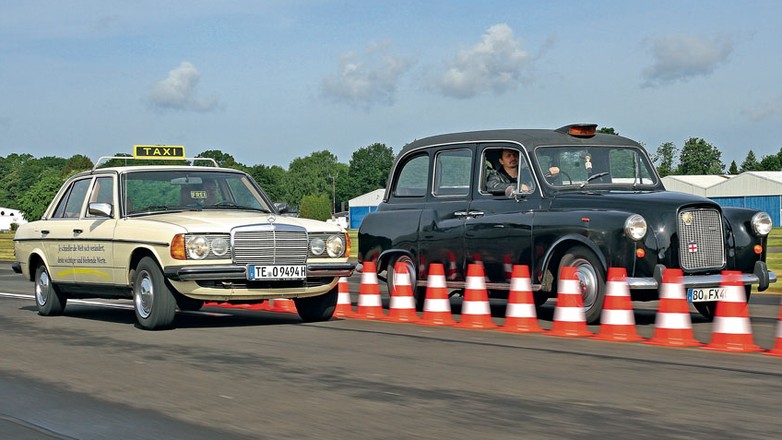 Mercedes W123 kontra Austin FX4Q - która taksówka jest lepsza?