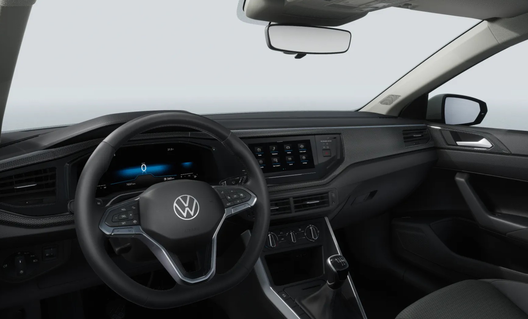 Wnętrze podstawowej wersji Volkswagena Polo