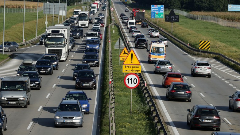 Autostrada A4 bez pasa awaryjnego