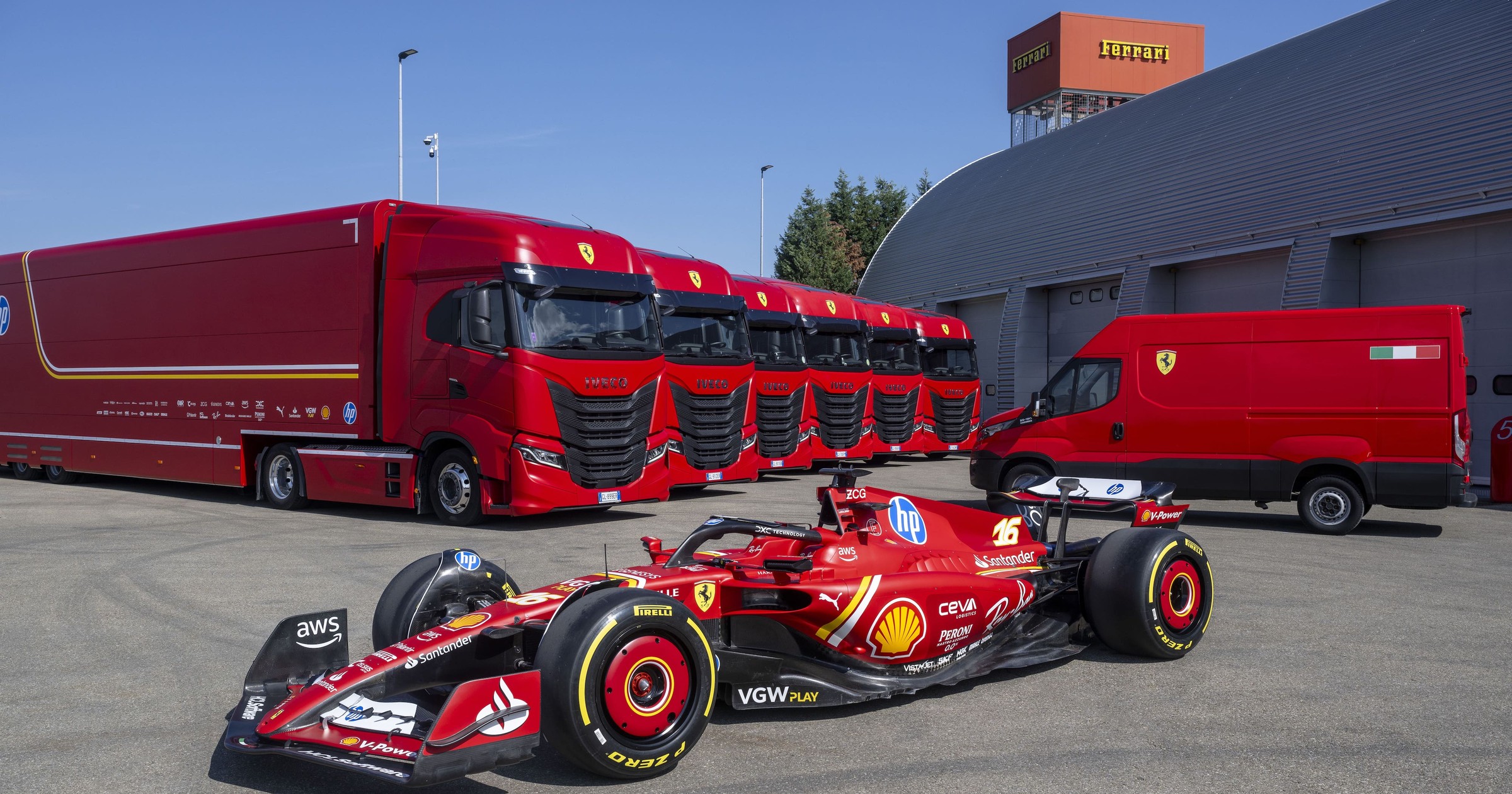 Flota Iveco dla zespołu Ferrari
