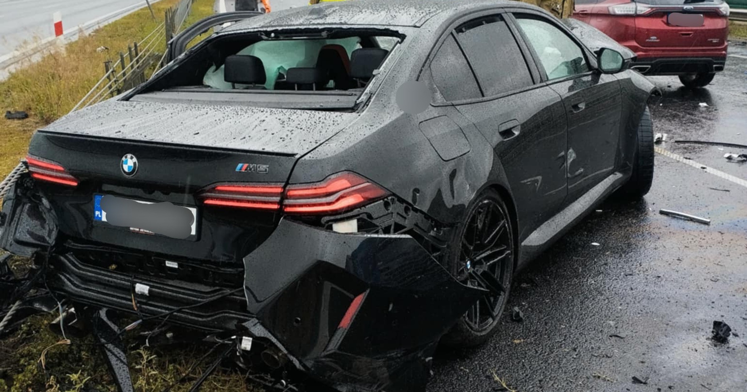Wypadek z udziałem BMW M5
