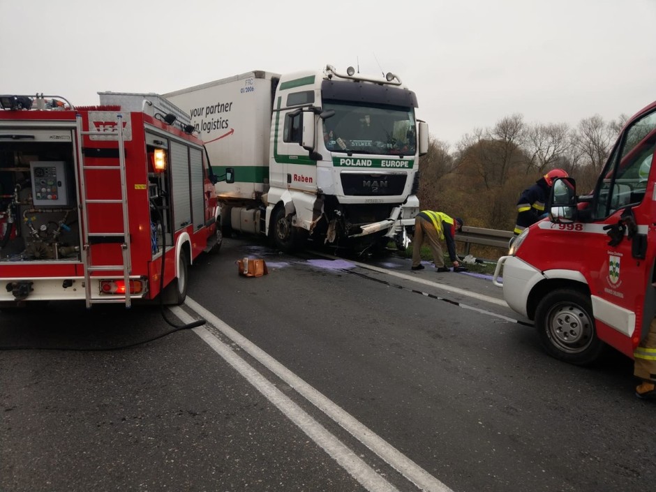 Wypadek na DK91 w Chełmnie