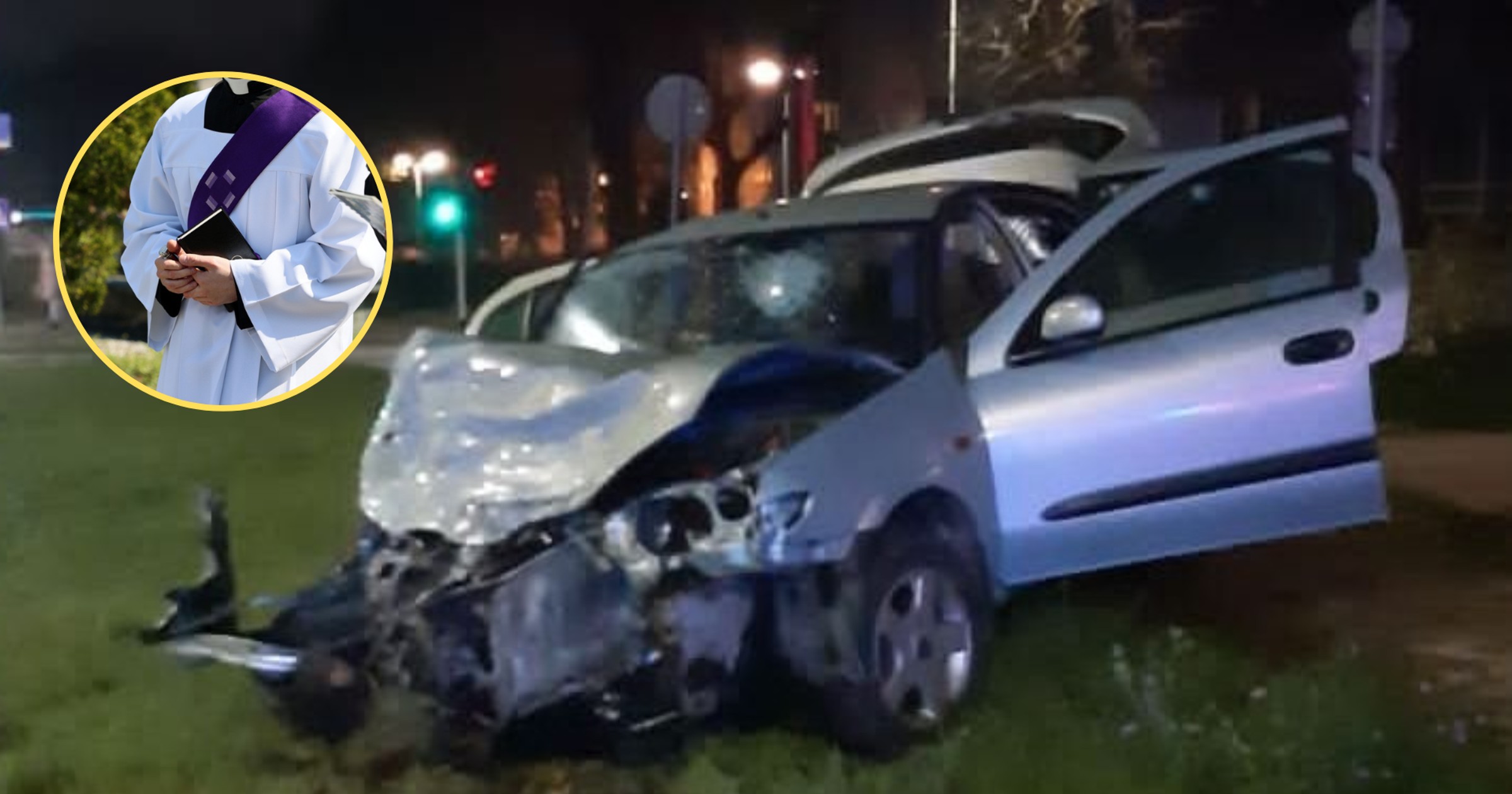 Księża, widząc poważny wypadek, z możliwym udziałem rannych, będą musieli się zatrzymać (fot. policja