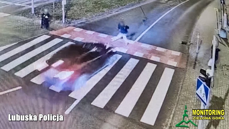Potrącenie pieszego na przejściu dla pieszych w Zielonej Górze