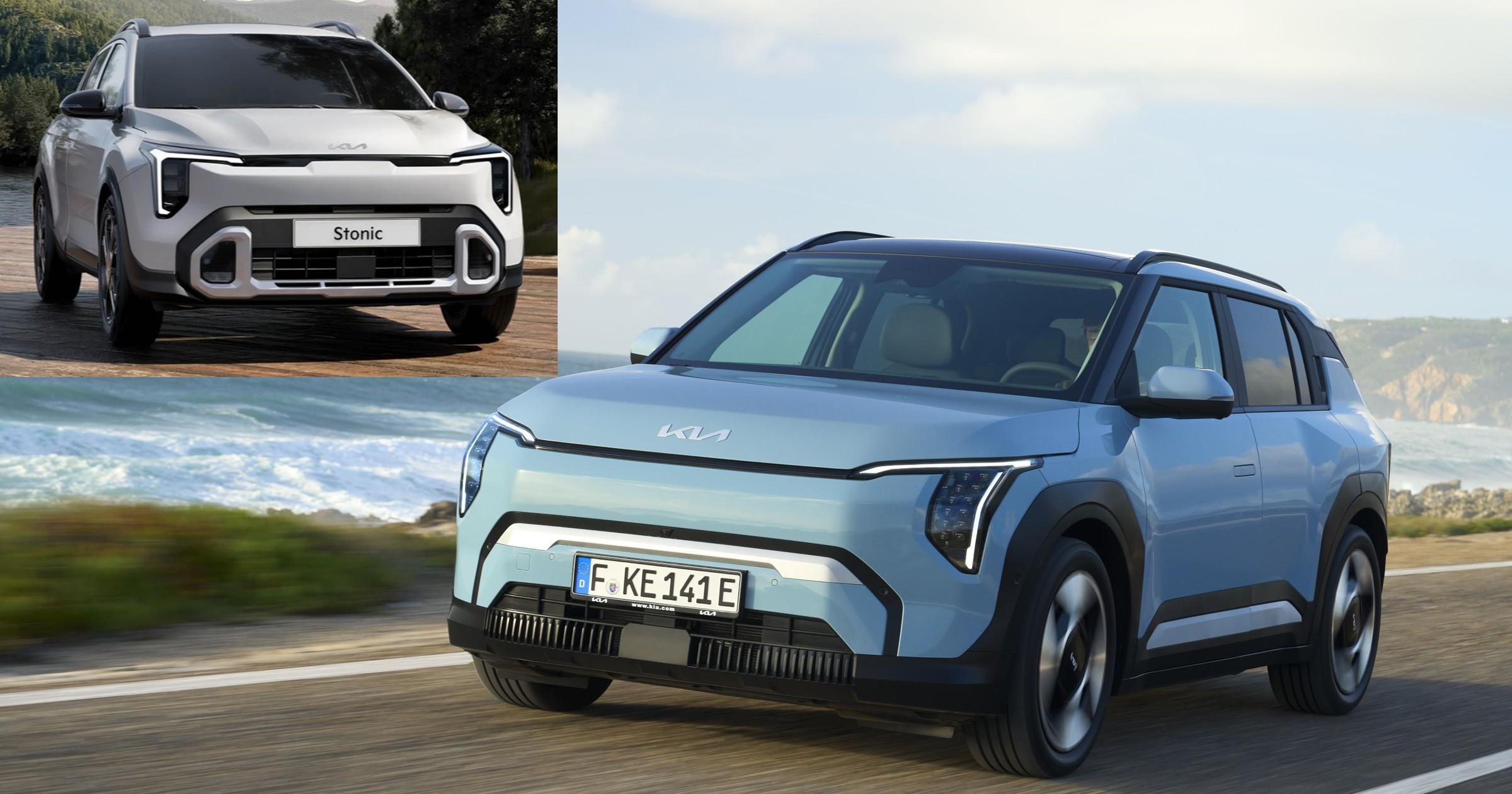 Kia Stonic (po lewej) i Kia EV3