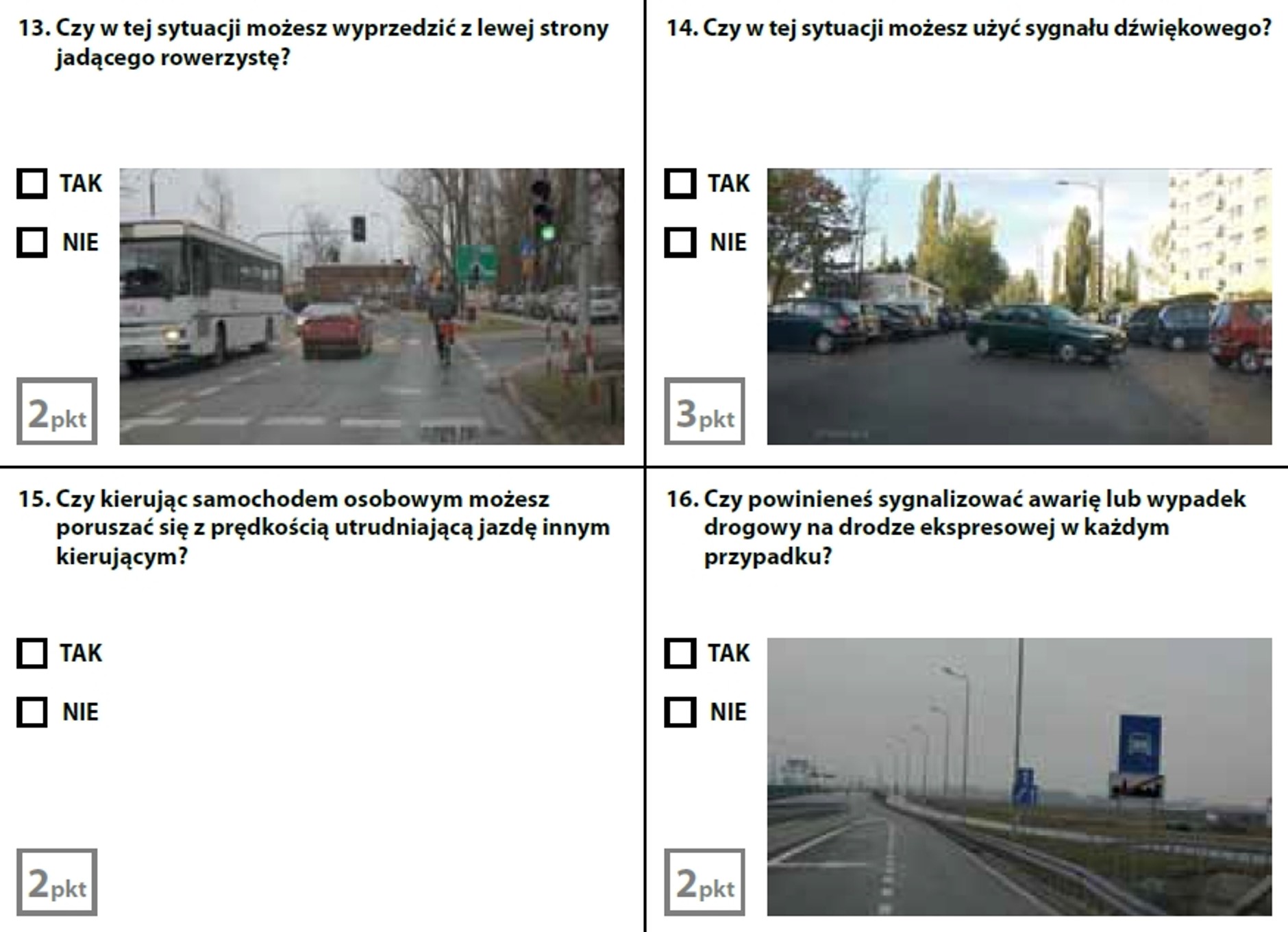 Egzamin teoretyczny na prawo jazdy - zestaw 7