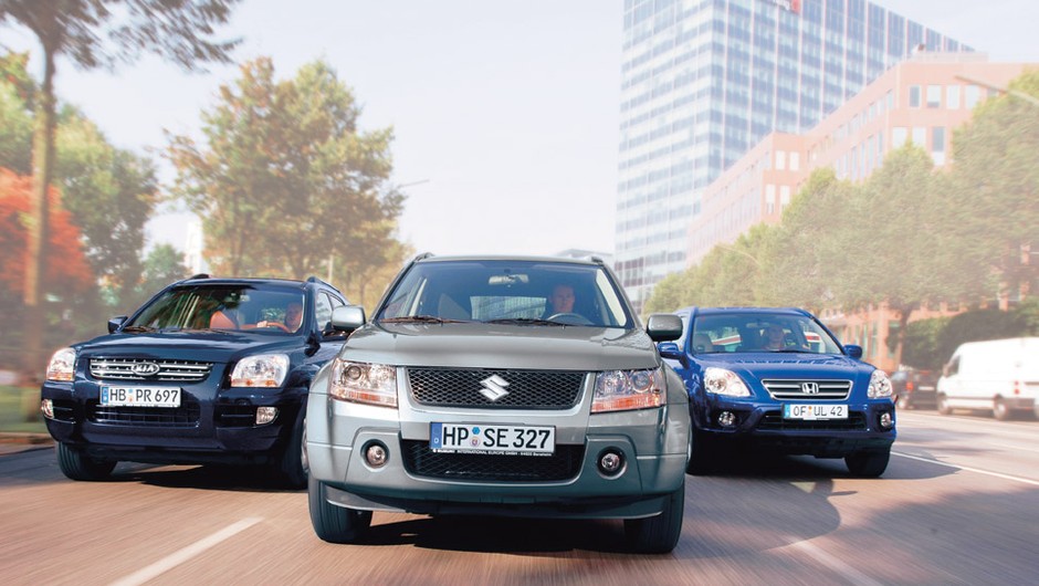 Honda CR-V kontra Kia Sportage i Suzuki Grand Vitara: nie każdy z nich lubi wypady w teren