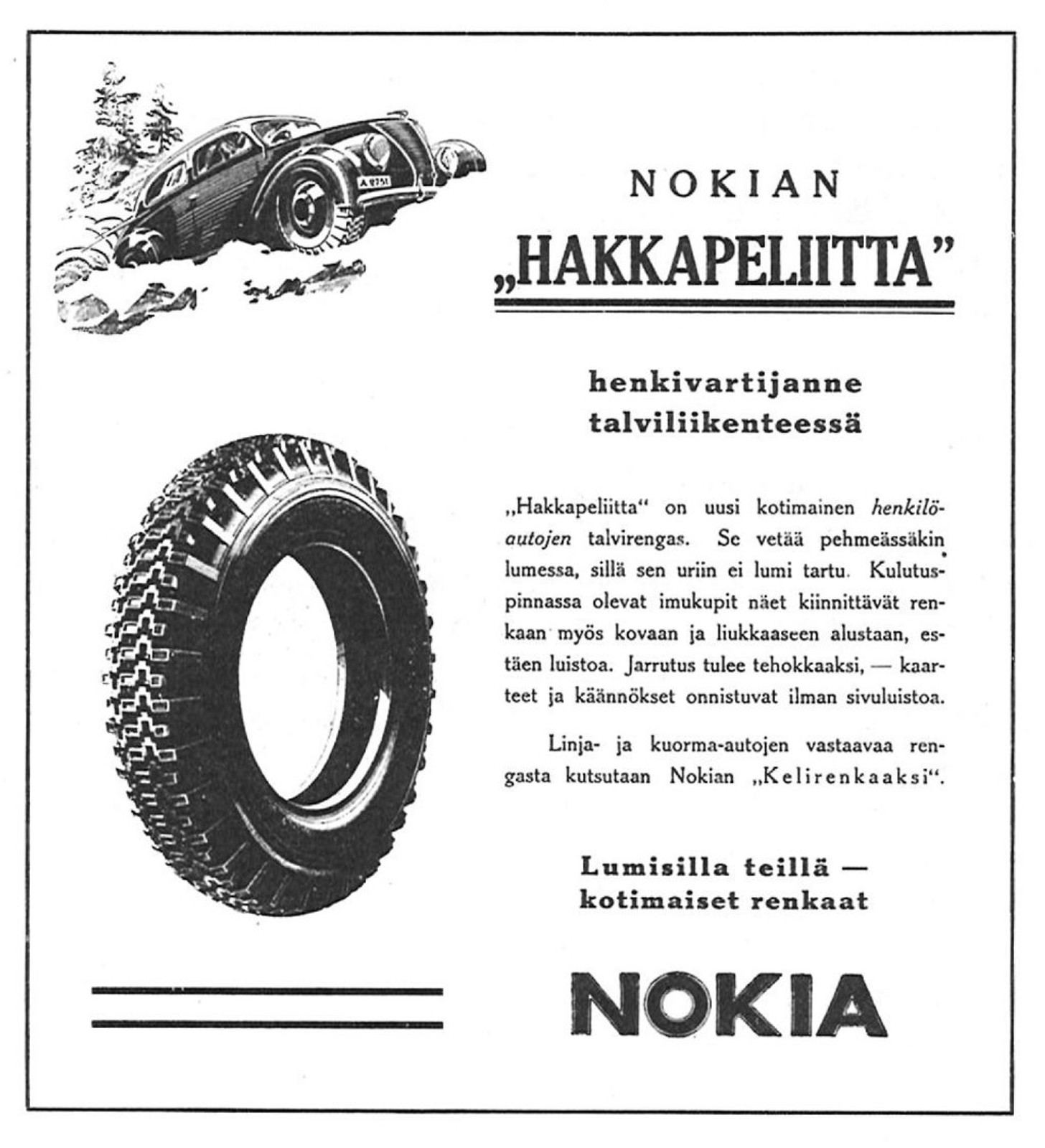 Reklama opon Nokian Hakkapeliitta