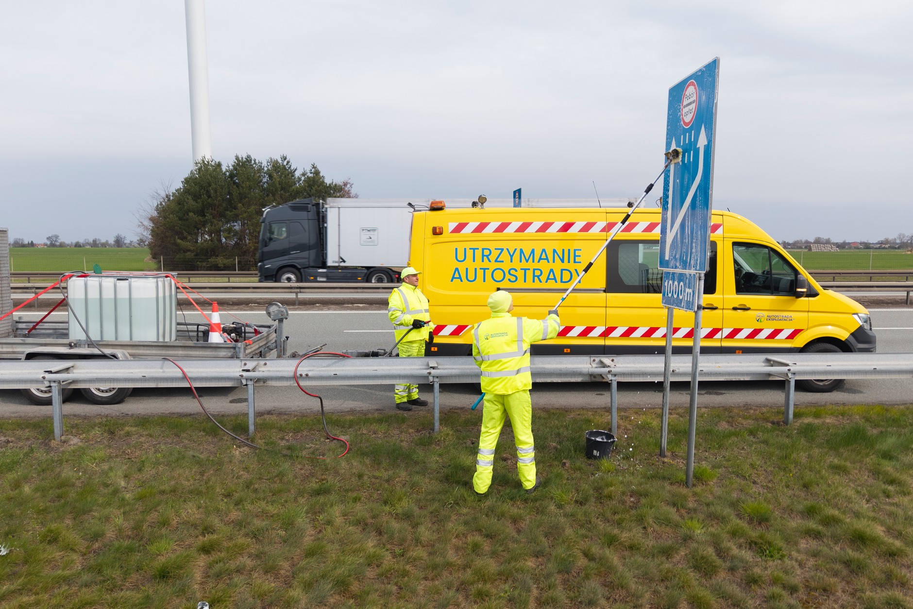 Prace utrzymaniowe na autostradzie A2