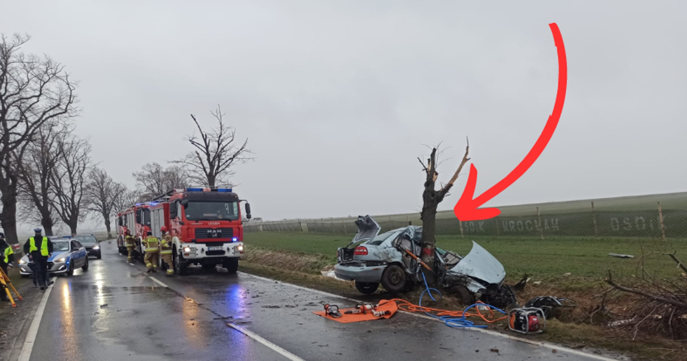 Kierowca zginął w wypadku