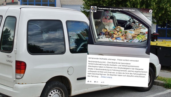 Policjanci byli w szoku, kiedy zajrzeli do wnętrza samochodu