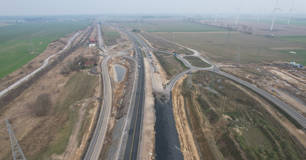 Budowany węzeł drogowy Wolin Wschód na drodze ekspresowej S3