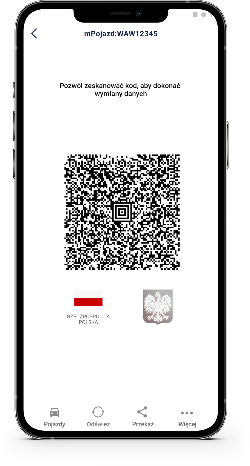 mPojazd w aplikacji mObywatel