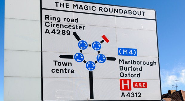 "Magiczne rondo" wygląda jak koszmar kierowców. Takiego skrzyżowania jeszcze nie widziałeś