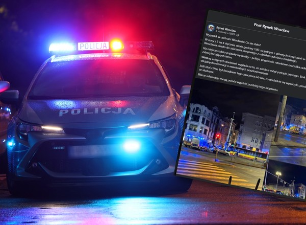 Dwaj policjanci zdążyli przebiec. Trzeciego potrącił autobus