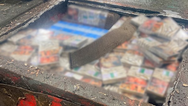 Ogromny przemyt w skrytce w lawecie. Trzeba było wezwać strażaków do pomocy