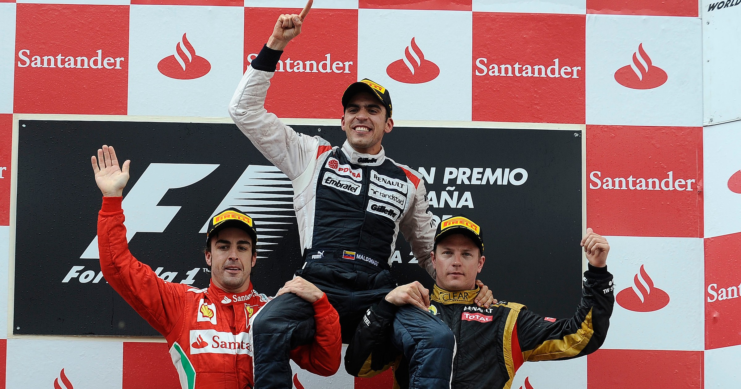 Grand Prix Hiszpanii 2012: Maldonado świętuje pierwsze zwycięstwo w F1