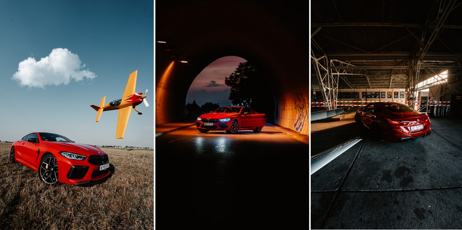 Realizacja innego projektu lotniczego Victora Borsuka. BMW M8 ścigało się z samolotem