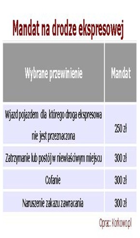 Taki mandat możesz dostać na ekspresówce