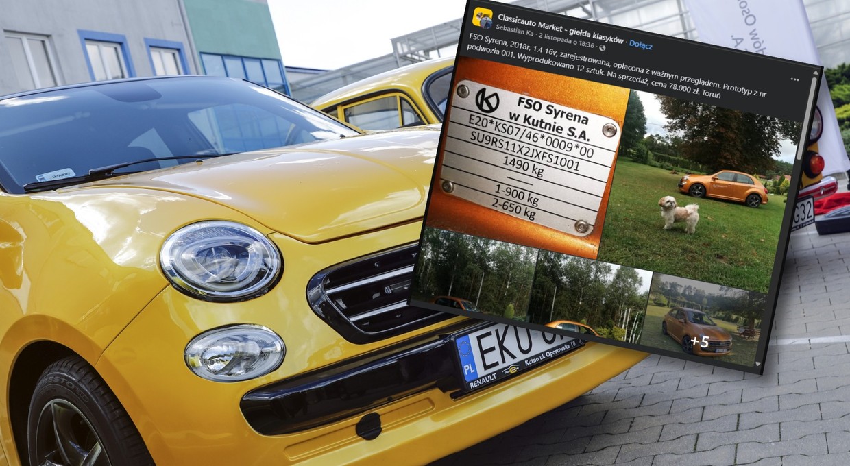 Pierwsza Syrena z Kutna trafiła na sprzedaż. Prototyp z numerem 001 kosztuje 78 tys. zł