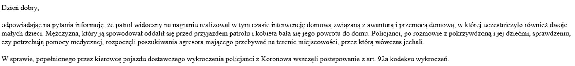 Sprawą zajęli się policjanci z Koronowa (woj. kujawsko-pomorskie)