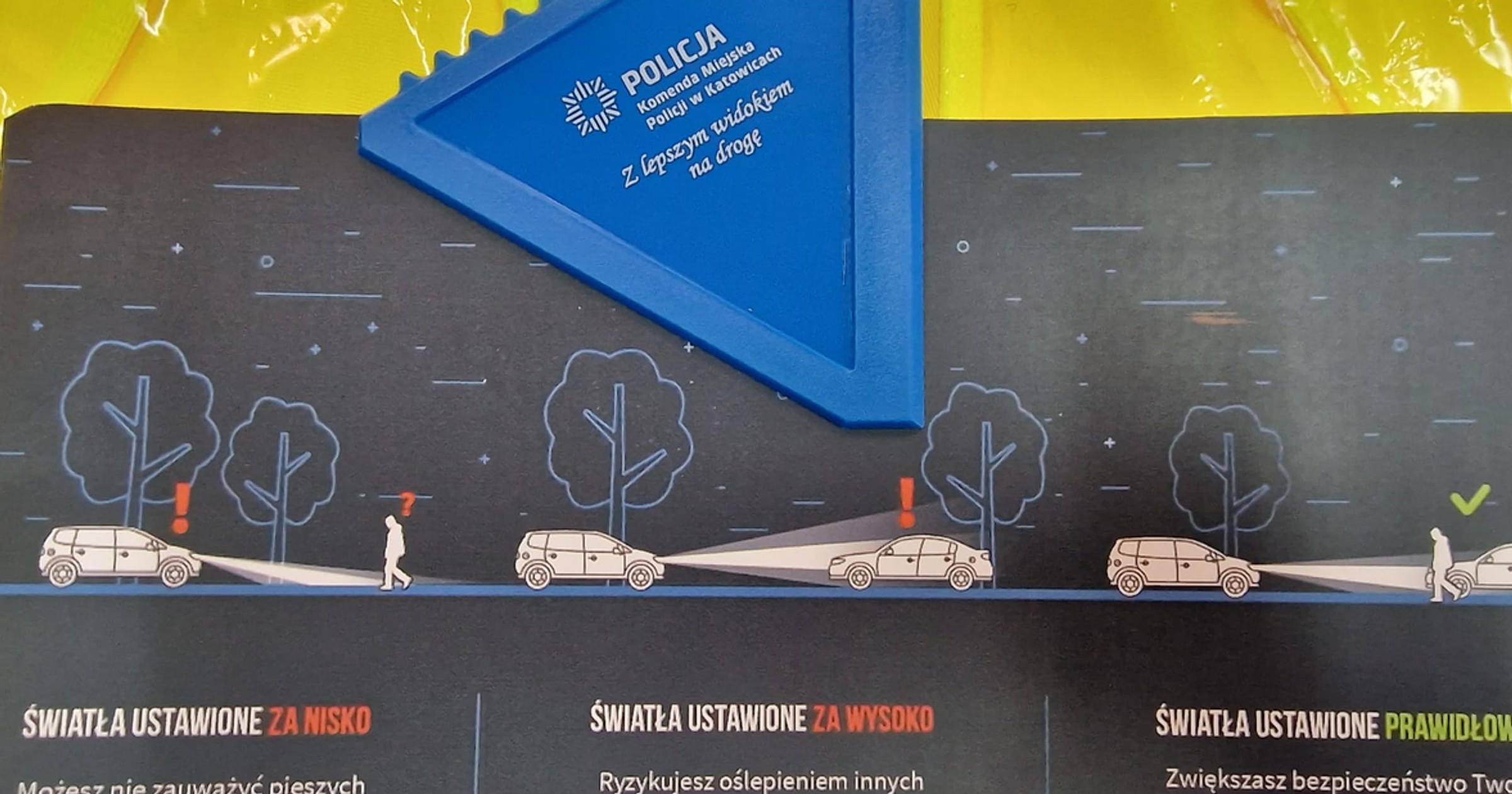 Kontrola świateł pojazdów w ramach ogólnopolskiej akcji