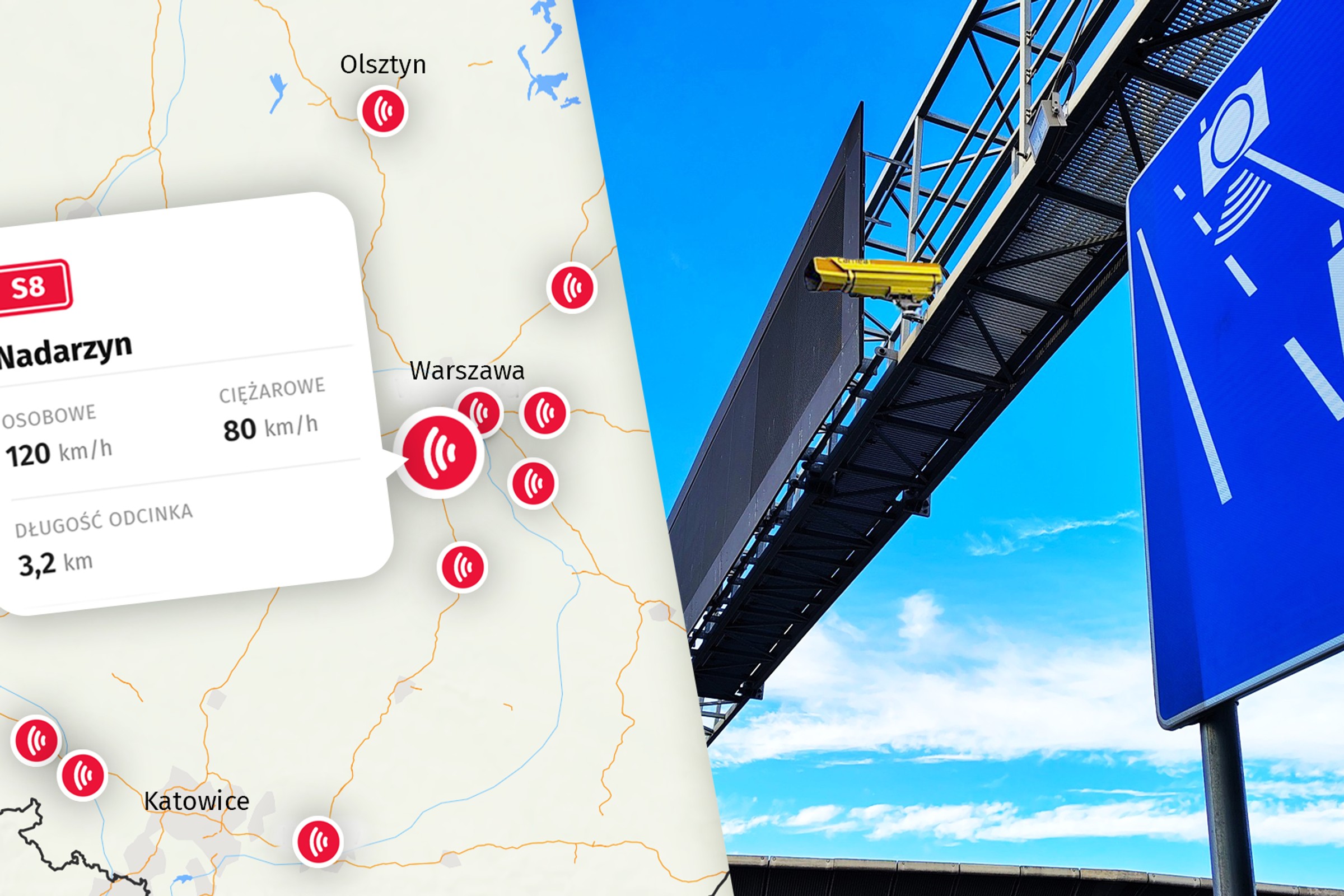 Nowe odcinkowe pomiary prędkości i fotoradary. Mamy interaktywną mapę