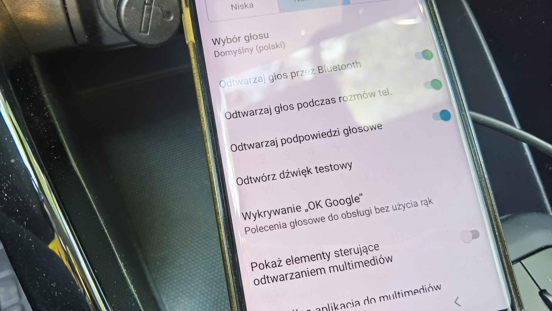 Android Auto - regulacja głośności