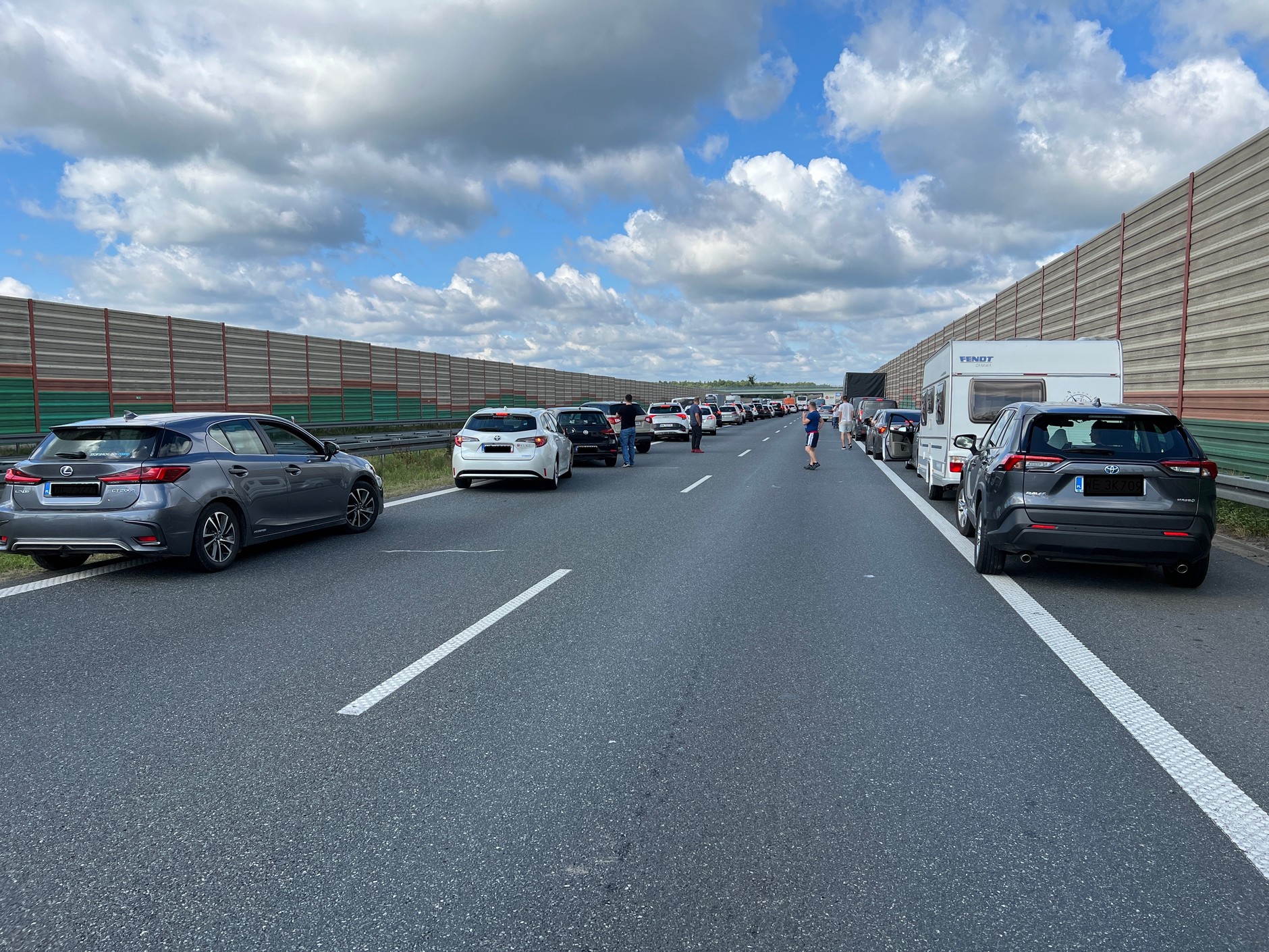 Korytarz życia utworzony na autostradzie A2