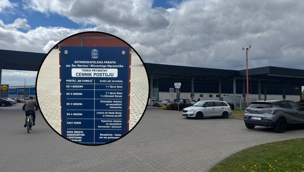 Kościół w Skórzewie wprowadził "cennik" za parkowanie pod świątynią