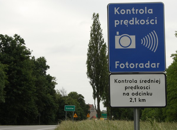 Odcinkowy pomiar prędkości z nowymi znakami