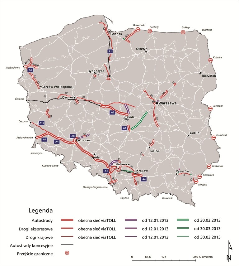 Rozszerzenie sieci dróg płatnych systemu viaTOLL