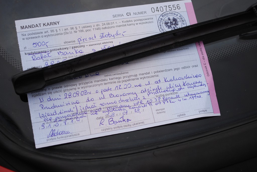 Zapłać mandat – to ci się nie upiecze!