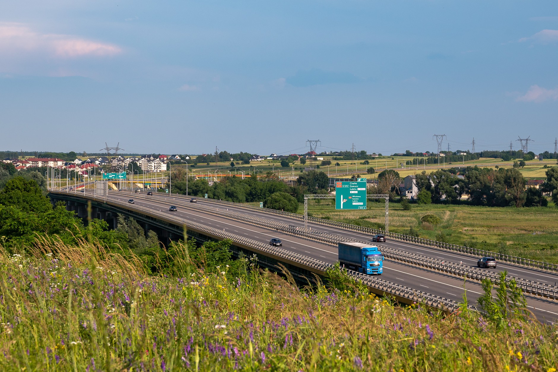 Łąki wokół autostrad