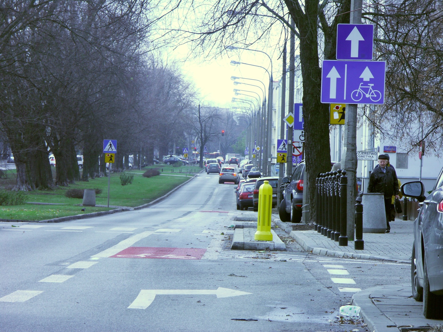 Pas dla rowerów… z przeszkodami dla samochodów