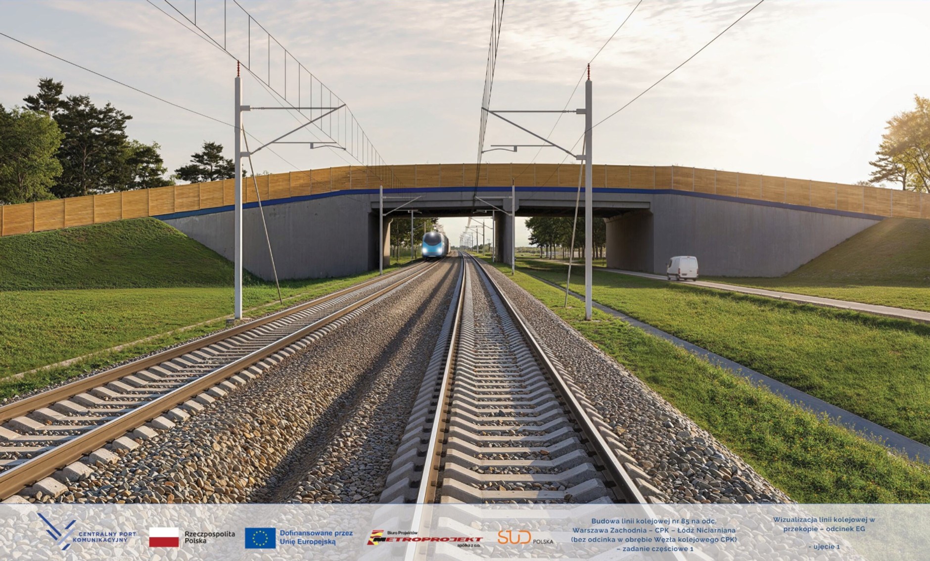 Wizualizacja linii kolejowej Warszawa – Łódź