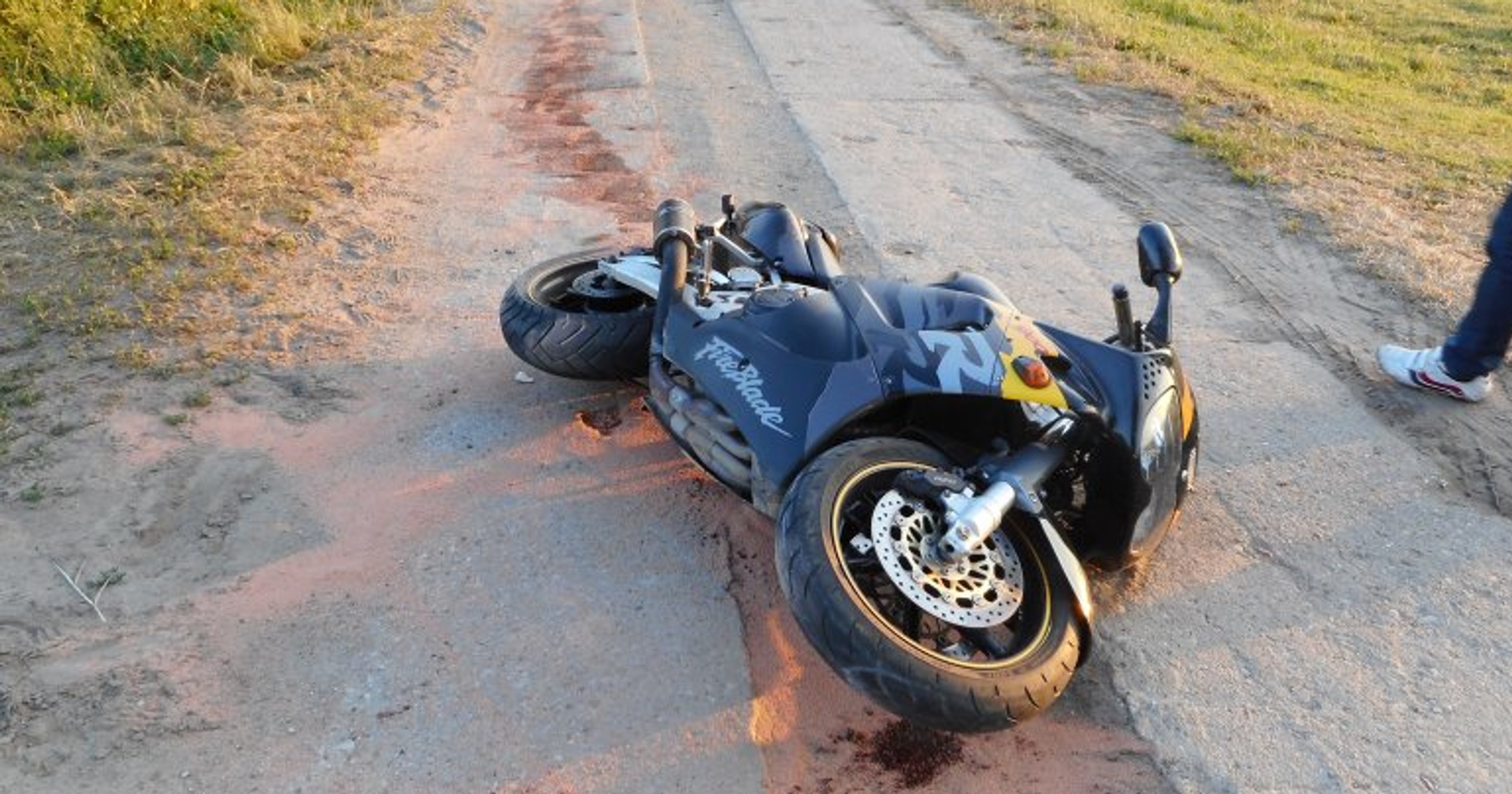 Wypadek motocyklisty