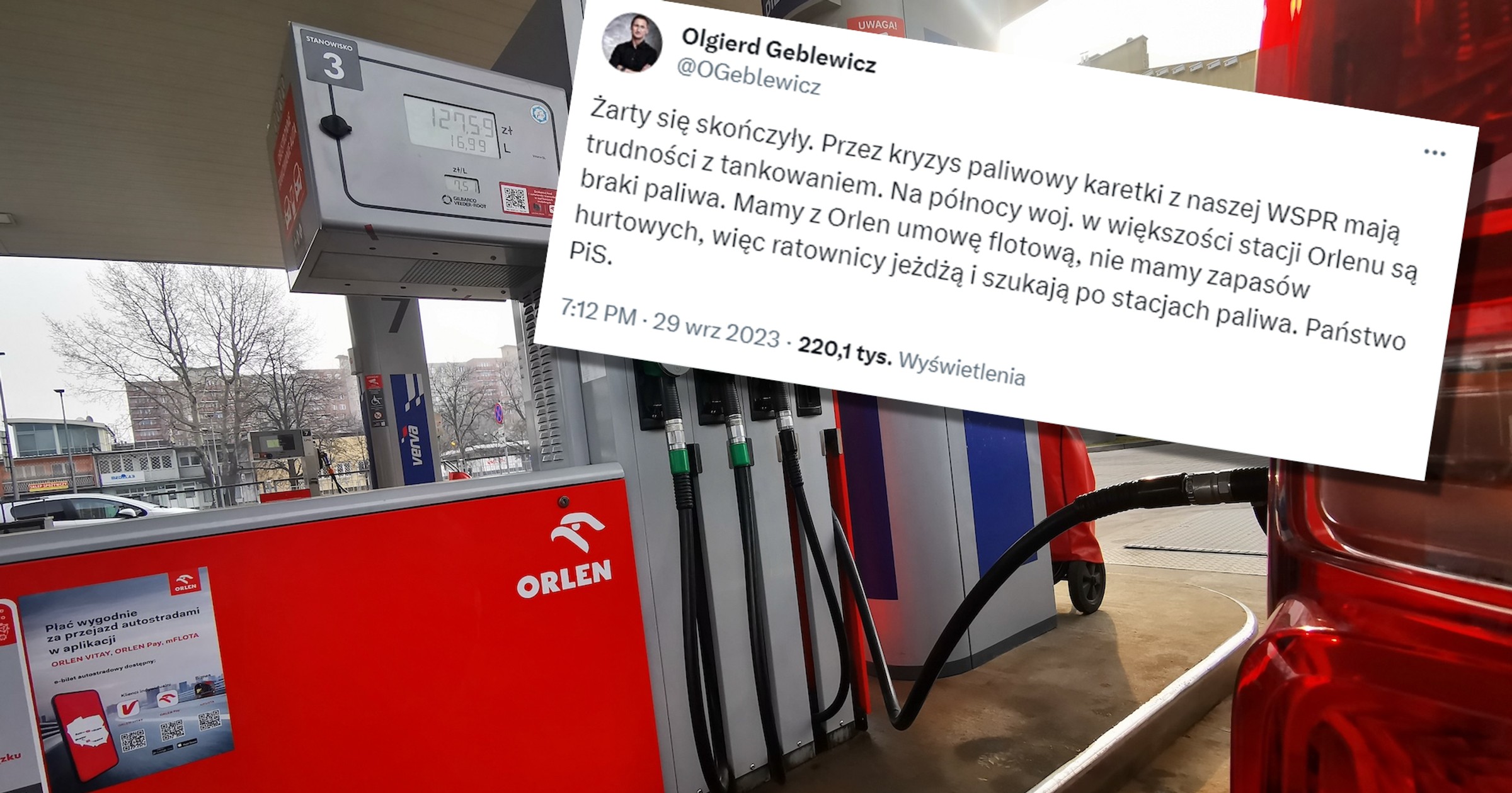 Ratownicy mają problem z tankowaniem karetek