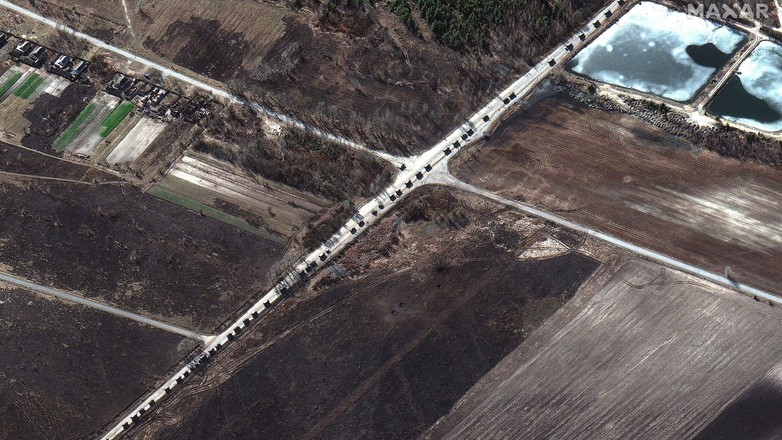 Zdjęcia satelitarne dróg na Ukrainie