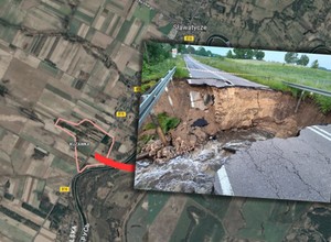 Groźne zdarzenie przy granicy polsko-białoruskiej. Wpadłyby tu dwa auta