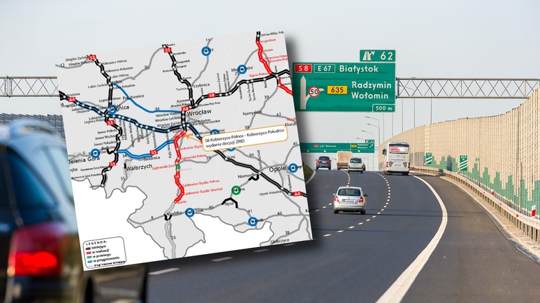 Droga S8 Kobierzyce Północ - Kobierzyce Południe