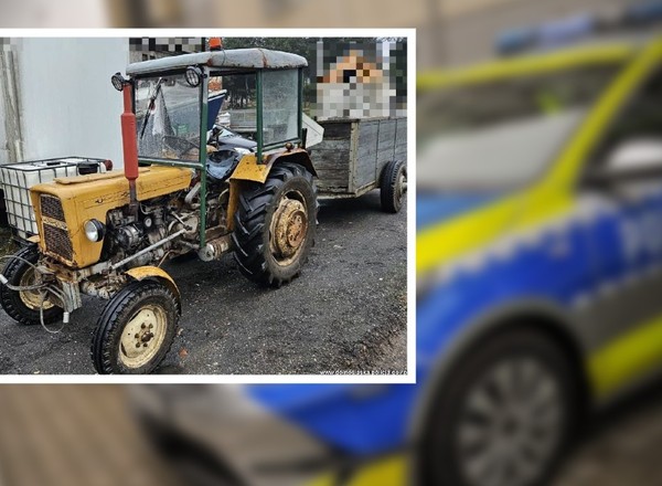 Policjant chciał odpocząć, bo miał wolne, ale ciągle wpadał na traktorzystę. Miał dość