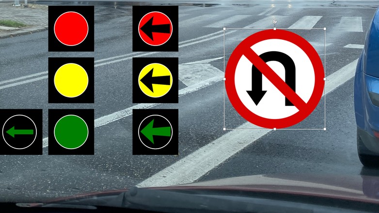 Sygnalizatory i znaki drogowe