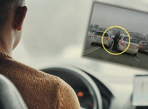 Zajechał mu drogę. Krewki kierowca wysiadł z auta i zrobiło się nieprzyjemnie [WIDEO]