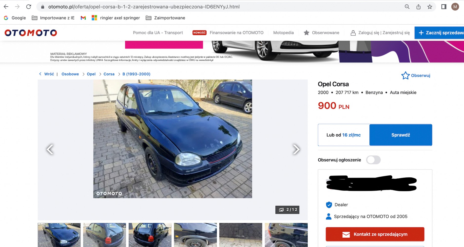 Opel Corsa B – oferta z Otomoto